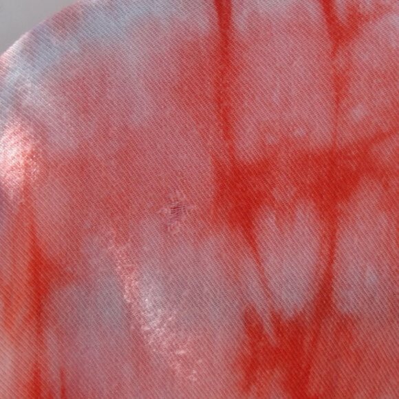 Tenament Tee Shirt Women's Size Med Orange Distressed Tie-Dye Boho Hippie - Picture 4 of 6